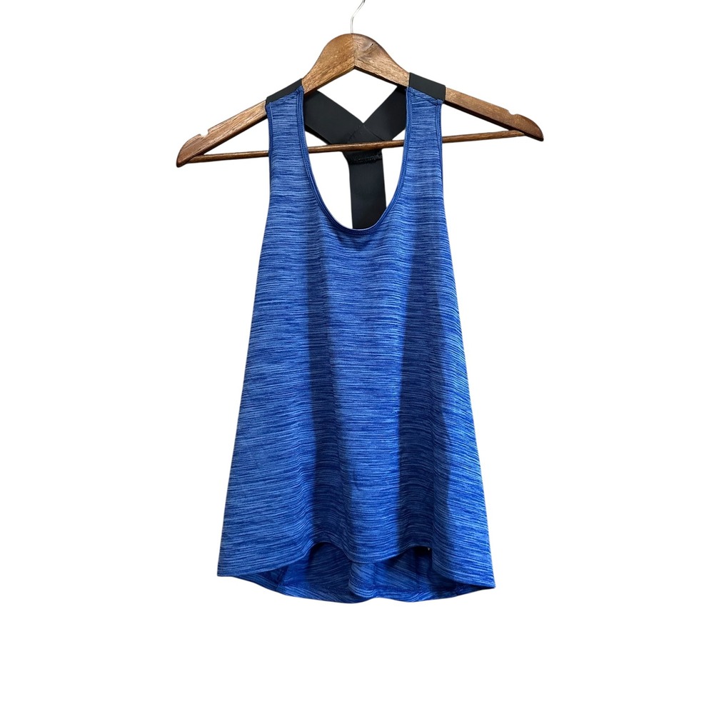 MTA Sport Women's XL Blue Heathered Racerback‎ Tank Top Athletic Sleeveless